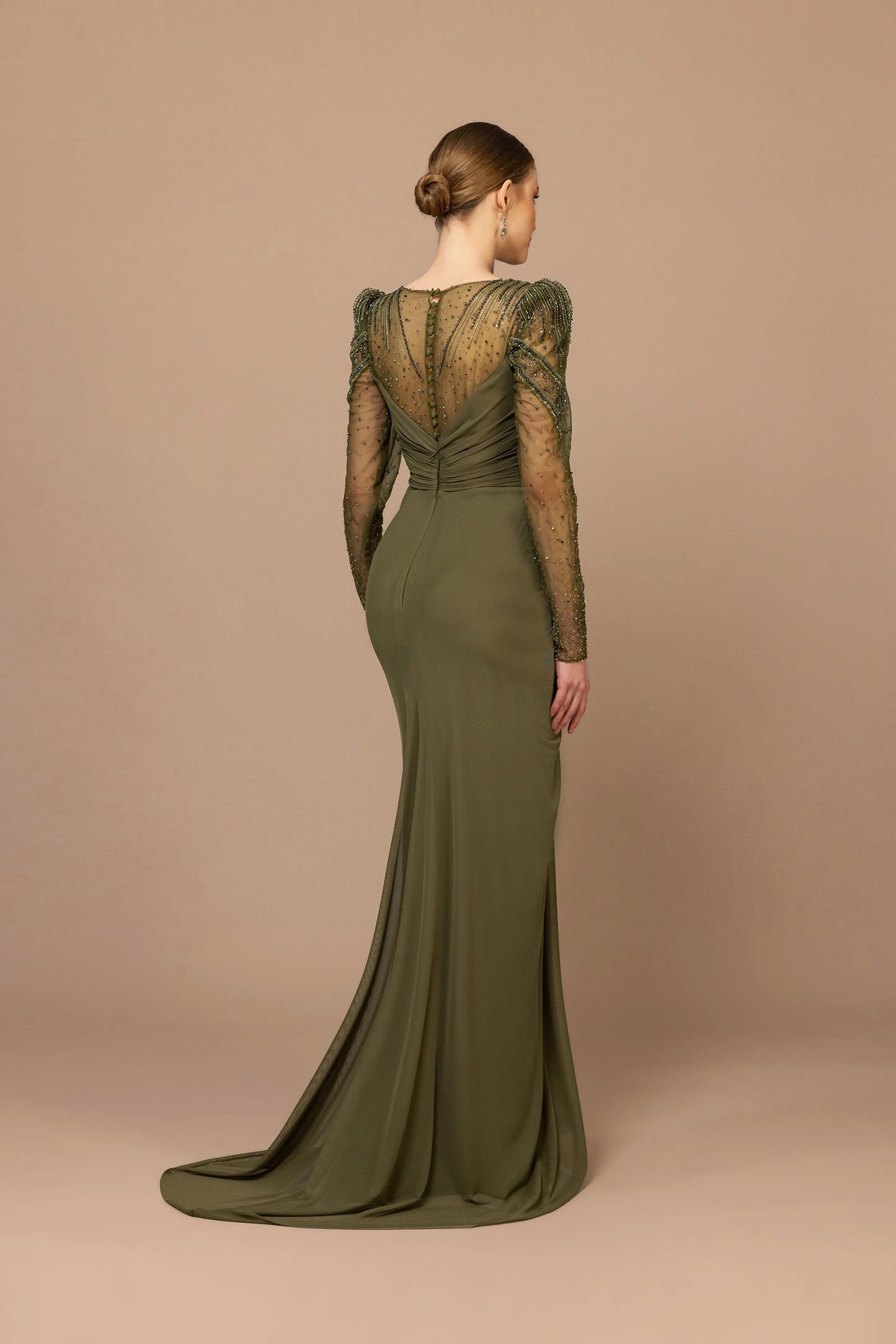 Abendkleid mit kristall Steinen