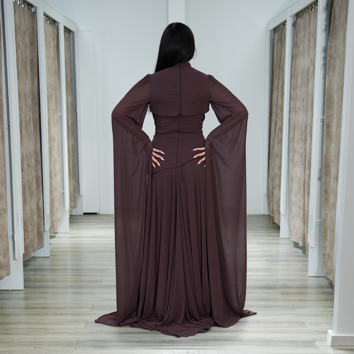 Chiffon-A-Linien-Kleid