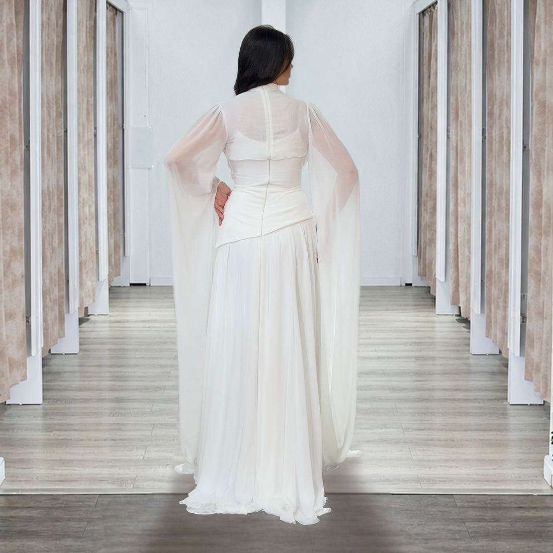 A-LINIEN-CHIFFONKLEID