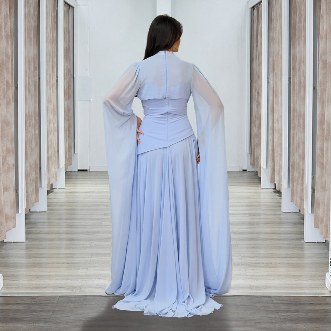 A-LINIEN-CHIFFONKLEID