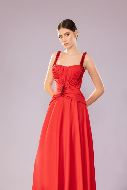 Abendkleid mit Träger