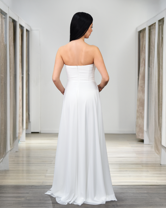A-Linien-Abendkleid aus Lycra-Tüll