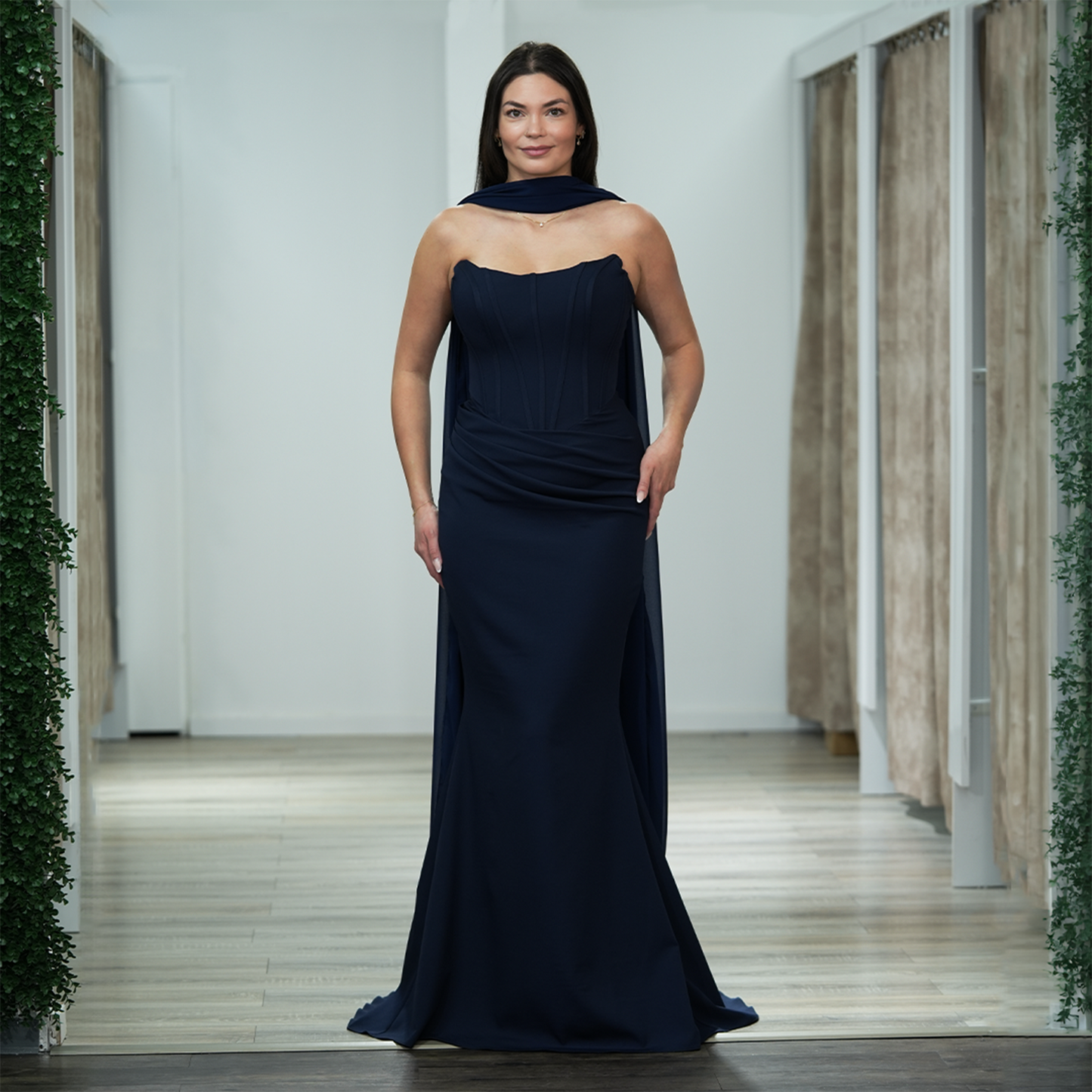 Schulterfreies Kleid