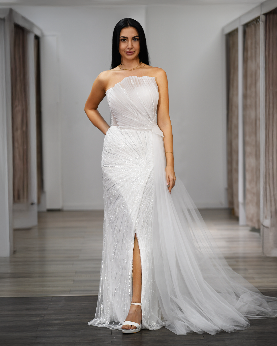 Figurbetontes Standesamtliches Kleid