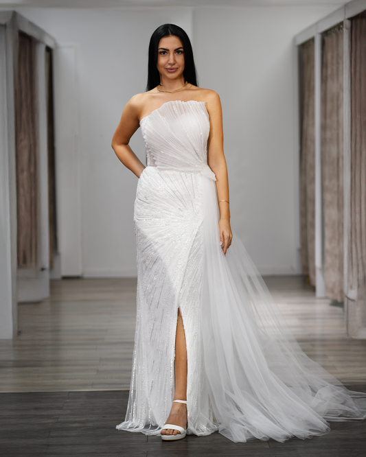 Figurbetontes Standesamtliches Kleid